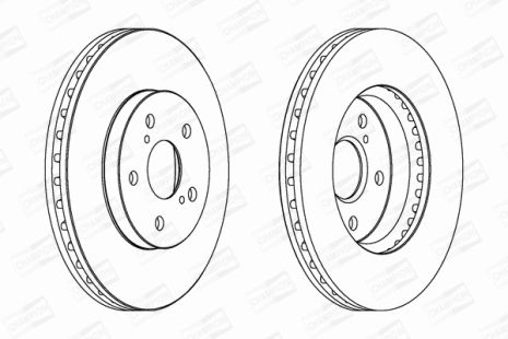 Диск гальмівний LEXUS ES, TOYOTA PREVIA, TOYOTA HIGHLANDER, CHAMPION (563047CH)