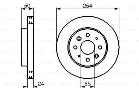 Диск тормозной KIA RIO, BOSCH (0986479231)