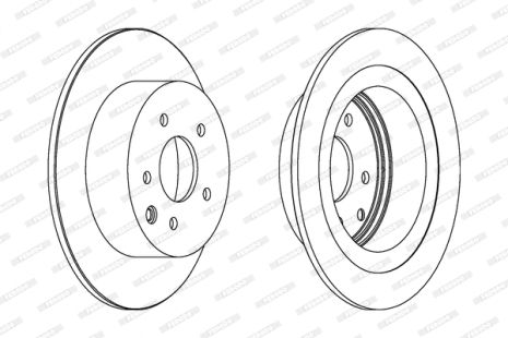 Диск гальмівний NISSAN QASHQAI, NISSAN JUKE, NISSAN PULSAR, FERODO (DDF1590)