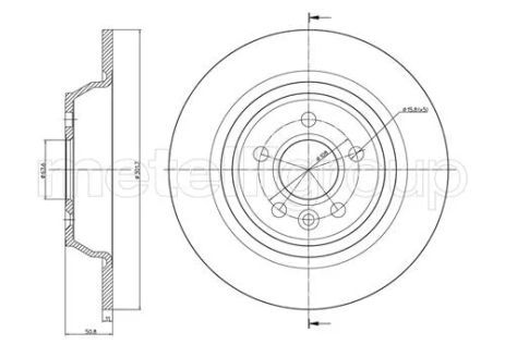 Диск тормозной LAND ROVER, FORD KUGA, FORD MONDEO, METELLI (230897C)