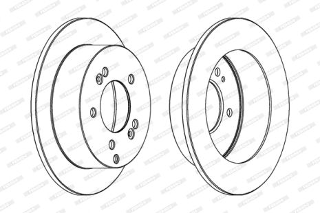 Диск гальмівний KIA MAGENTIS, HYUNDAI TUCSON, HYUNDAI XG, FERODO (DDF1447)