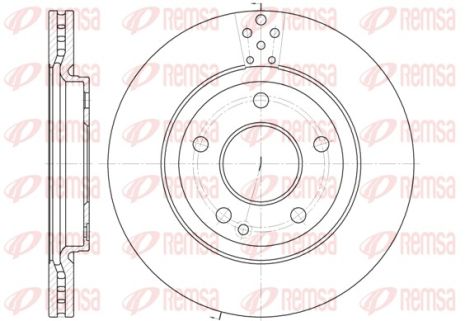 Диск тормозной MERCEDES-BENZ VANEO, VOLVO V70, VOLVO S80, REMSA (674810)