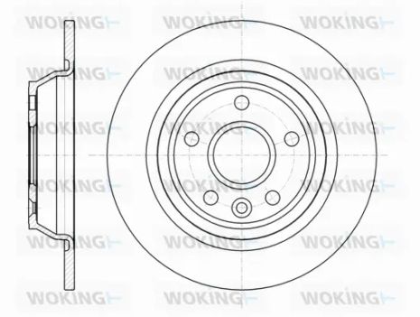 Диск тормозной LAND ROVER, VOLVO S60, FORD GALAXY, WOKING (D6116700)