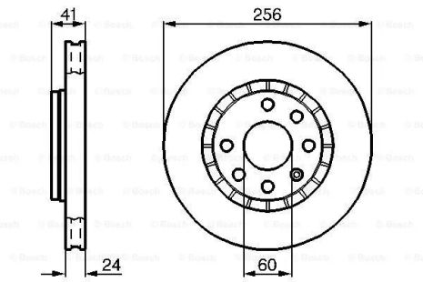 Диск тормозной ZAZ LANOS, FSO LANOS, CHEVROLET LANOS, BOSCH (0986478327)