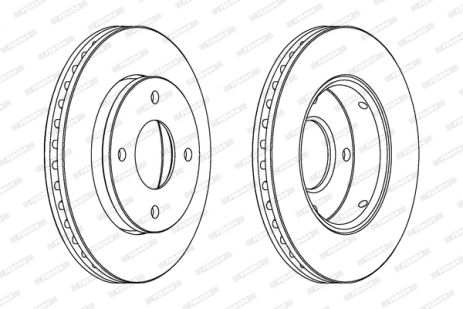 Диск гальмівний MITSUBISHI COLT, SMART FORFOUR, FERODO (DDF1621)