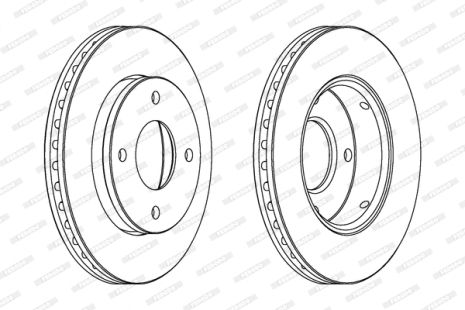 Диск тормозной MITSUBISHI COLT, SMART FORFOUR, FERODO (DDF1621)