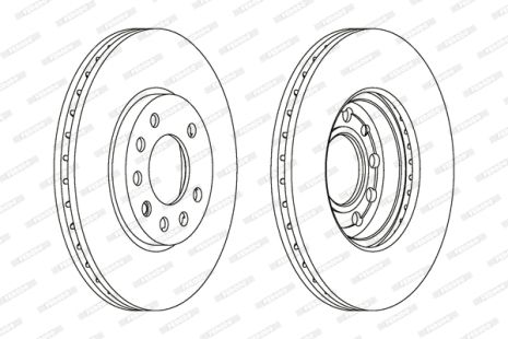 Диск тормозной CHEVROLET MERIVA, OPEL MERIVA, OPEL ASTRA, FERODO (DDF1042)