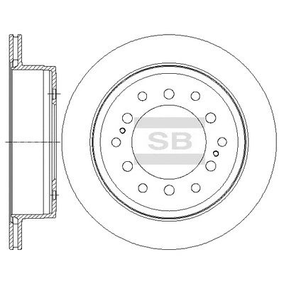 Диск гальмівний LEXUS GX, TOYOTA FORTUNER, SANGSIN (SD4027)