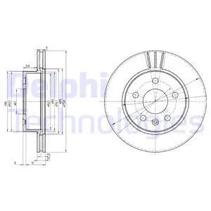 Диск тормозной MERCEDES-BENZ V-CLASS, MERCEDES-BENZ VITO, DELPHI (BG3296)