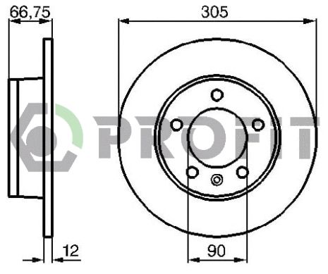 Диск тормозной OPEL MOVANO, RENAULT MASTER, PROFIT (50101272)