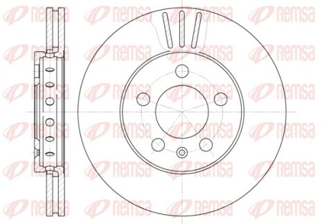 Диск гальмівний VW GOLF IV, SEAT TOLEDO, REMSA (654510)