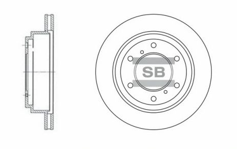 Диск гальмівний MITSUBISHI PAJERO, SANGSIN (SD4307)