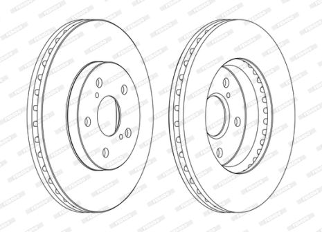 Диск гальмівний LEXUS ES, TOYOTA PREVIA, TOYOTA HIGHLANDER, FERODO (DDF1446C)