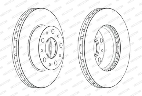 Диск тормозной FIAT DUCATO, PEUGEOT BOXER, FERODO (DDF2659)