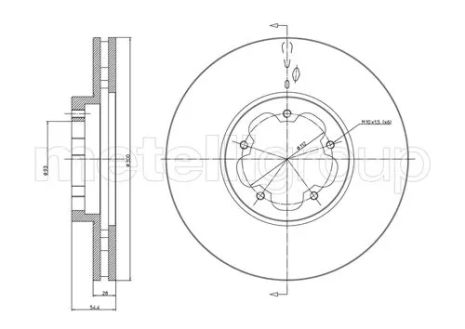 Диск гальмівний FORD (JMC), FORD TRANSIT, METELLI (230899)