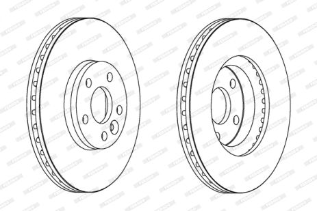 Диск гальмівний LAND ROVER, FORD S-MAX, VOLVO XC70, FERODO (DDF1567)