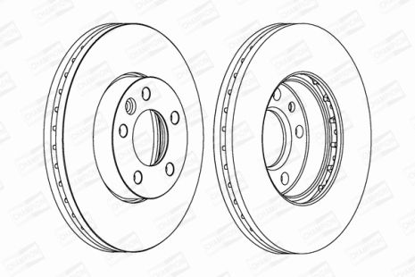 Диск гальмівний VW TRANSPORTER, VW MULTIVAN, VW TOUAREG, CHAMPION (562234CH1)