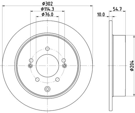 Диск тормозной KIA (DYK), HYUNDAI TUCSON, KIA SPORTAGE, HELLA PAGID (8DD355126911)