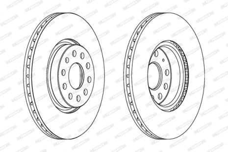 Диск тормозной CUPRA LEON, SEAT TARRACO, AUDI A3, FERODO (DDF1305C)