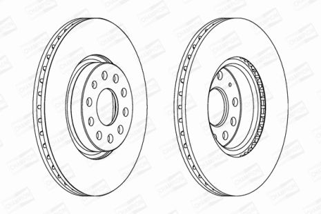 Диск тормозной CUPRA LEON, SEAT TARRACO, AUDI Q3, CHAMPION (562387CH)