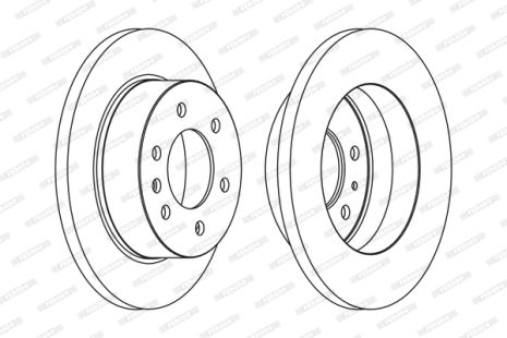 Диск гальмівний MERCEDES-BENZ SPRINTER, VW CRAFTER, MERCEDES-BENZ eSPRINTER, FERODO (FCR311A)