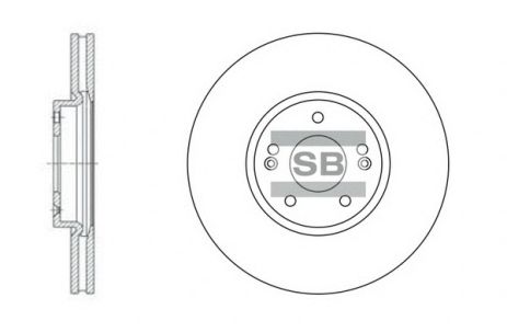 Диск гальмівний KIA SORENTO, HYUNDAI SANTA FE, SANGSIN (SD1053)