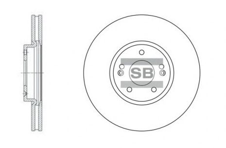 Диск тормозной KIA SORENTO, HYUNDAI SANTA FE, SANGSIN (SD1053)