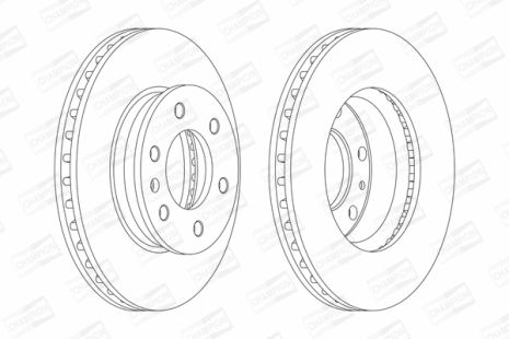 Диск тормозной MERCEDES-BENZ SPRINTER, VW CRAFTER, MERCEDES-BENZ eSPRINTER, CHAMPION (569136CH)