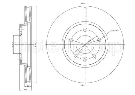 Диск тормозной BUICK (SGM), CHEVROLET (SGM), OPEL ASTRA, METELLI (231003C)