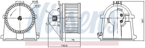 Вентилятор отопителя VAG (Nissens) 87386