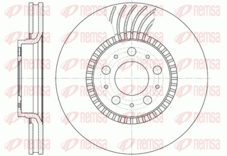 Диск тормозной VOLVO XC70, VOLVO S60, VOLVO V70, REMSA (659110)