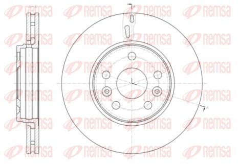Диск гальмівний MERCEDES-BENZ CITAN, RENAULT KANGOO, REMSA (6141110)