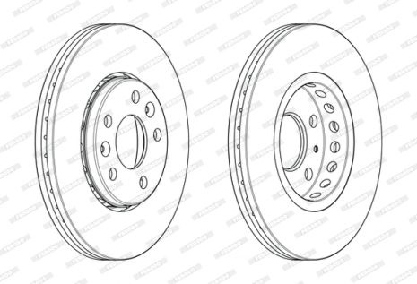 Диск тормозной NISSAN NV300, FIAT TALENTO, FERODO (DDF2507C)