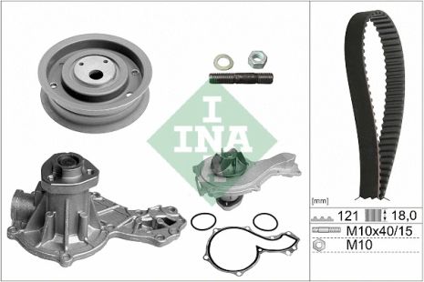 Водяний насос + комплект ГРМ SEAT CORDOBA, VW CADDY, AUDI COUPE, INA (530016230)