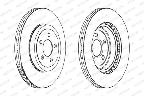 Диск гальмівний LANCIA THEMA, CHRYSLER 300C, FERODO (DDF1765C1)