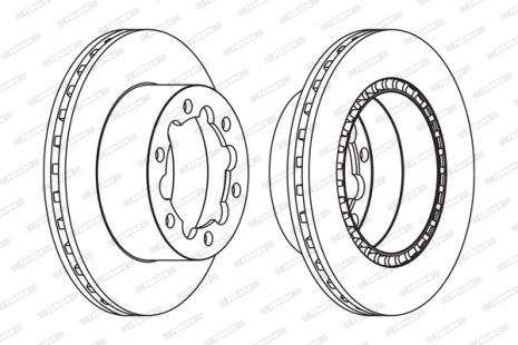 Диск тормозной MERCEDES-BENZ SPRINTER, VW CRAFTER, FERODO (FCR312A)