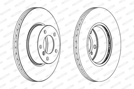 Диск тормозной BMW 2, BMW 1, BMW 3, FERODO (DDF1717)