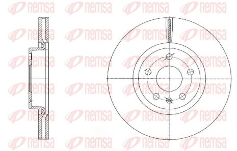 Диск гальмівний FORD AUSTRALIA, SEAT LEON, REMSA (697210)