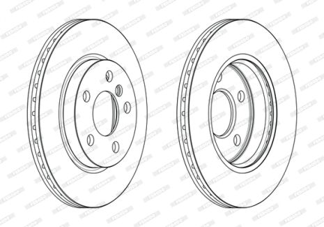 Диск тормозной BMW 2, MINI MINI, FERODO (DDF2651C)