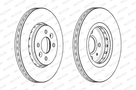 Диск гальмівний DACIA DOKKER, RENAULT SCÉNIC, RENAULT Megane, FERODO (DDF2350C)