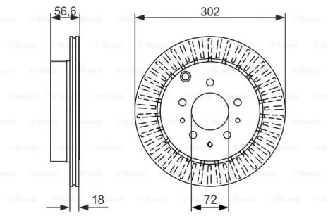 Диск тормозной MAZDA MPV, MAZDA CX-7, BOSCH (0986479757)