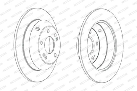 Диск тормозной KIA SORENTO, HYUNDAI GRAND, HYUNDAI SANTA, FERODO (DDF1873C)