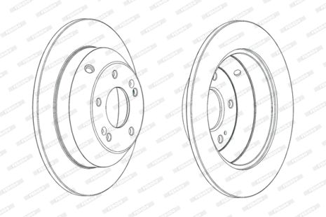 Диск гальмівний KIA SORENTO, HYUNDAI GRAND, HYUNDAI SANTA, FERODO (DDF1873C)