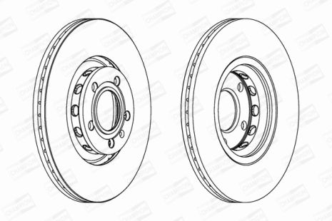 Диск тормозной SEAT EXEO, SKODA SUPERB, AUDI A6, CHAMPION (562383CH)