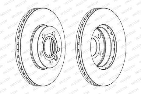 Диск тормозной SEAT ALHAMBRA, FORD GALAXY, VW SHARAN, FERODO (DDF846)