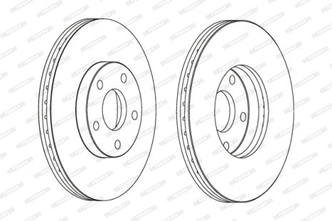 Диск гальмівний FORD TRANSIT, FORD TOURNEO, FERODO (DDF1172)