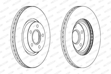 Диск тормозной LAND ROVER, VOLVO V40, FORD TOURNEO, FERODO (DDF1225)