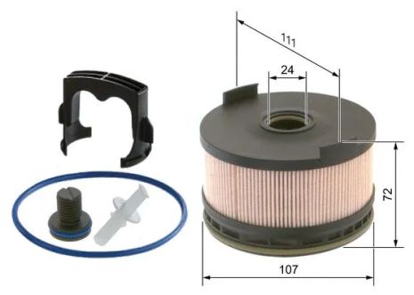 Фильтр топливный диз. MERCEDES d \\OM608/654 \\17, BOSCH (F026402262)