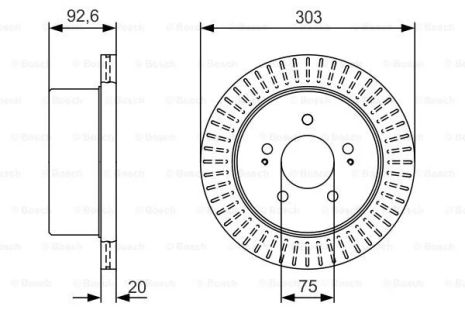 Диск тормозной JAC REFINE, HYUNDAI H-1, BOSCH (0986479V26)