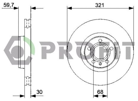 Диск гальмівний AUDI A6, AUDI A8, PROFIT (50101277)